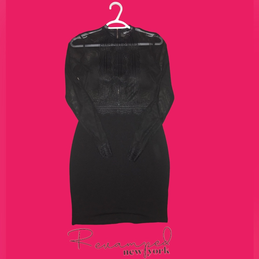 Revamped Little black see through dress